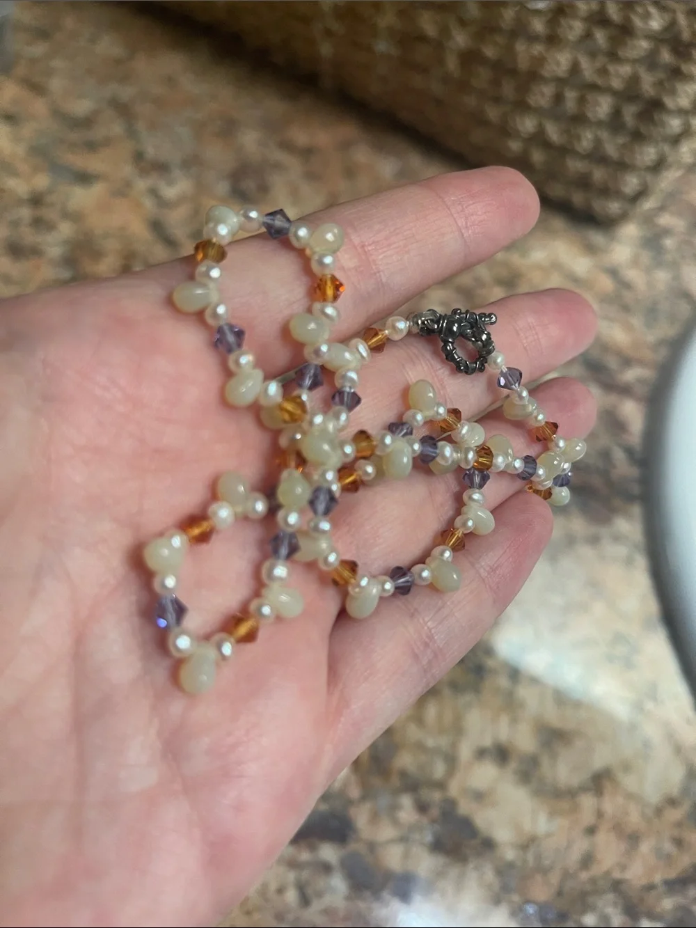 Vintage pearl and beaded necklace